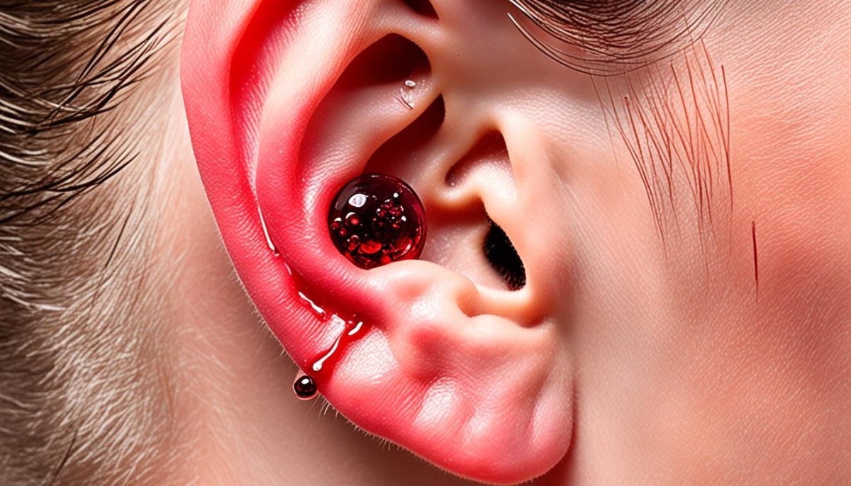 healing process of an ear piercing